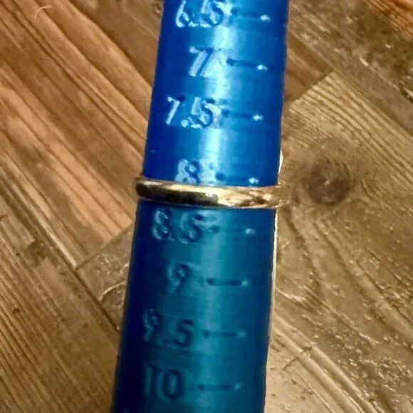 Western Palomino Turquoise Ring – Sterling Silver with Double Teardrops Size 8 - Picture 3 of 4